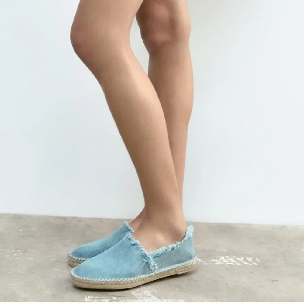 NWT Zara Denim Espadrilles